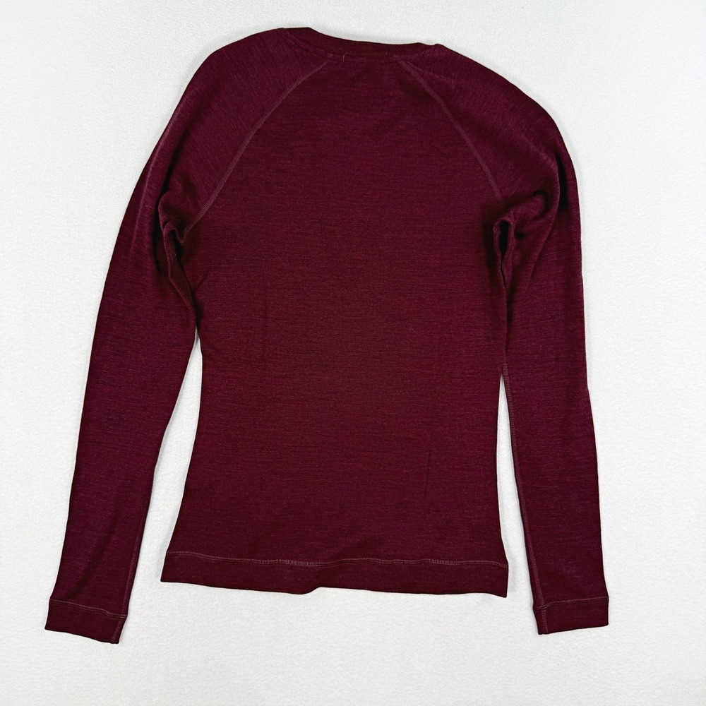 Smartwool Classic Thermal Merino Wool Baselayer Top Size S Womens Dark Red NEW - Picture 3 of 9